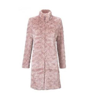 CAbi Contessa Limited Edition Pink Faux Fur Coat S